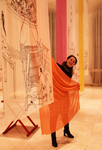 中国当代丝绸艺术展在莫斯科举行