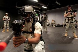 虚拟现实VR技术设备被用来训练军队
