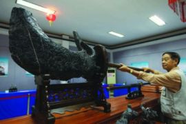 安徽第四届观赏石精品博览会开幕 价值五百万石头亮相