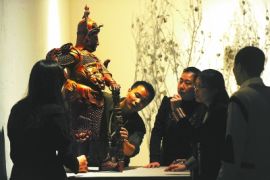 2013北京文博会上 首都博物馆展佛像